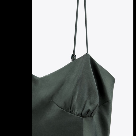 💚 SLIT SATIN EFFECT DRESS - Picture 6 of 7